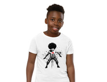 Load image into Gallery viewer, FRO - Afro Kid Paint Splatter - Youth T-Shirt