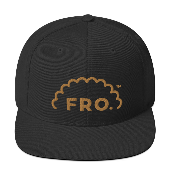 FRO. Full Gold - Black Snapback Hat