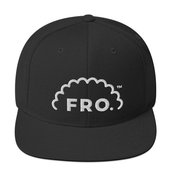 FRO. Full Wht - Black Snapback Hat